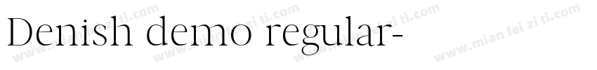 Denish demo regular字体转换
